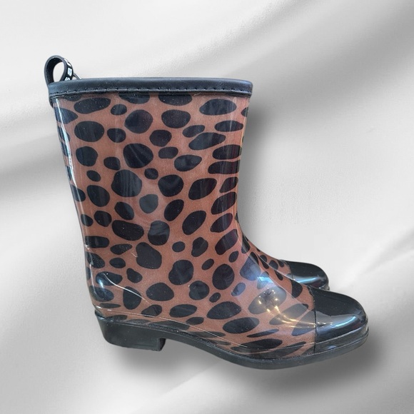Sz 37 (7) Sanmm rain boots waterproof boots galoshes leopard print new spring - Picture 6 of 9